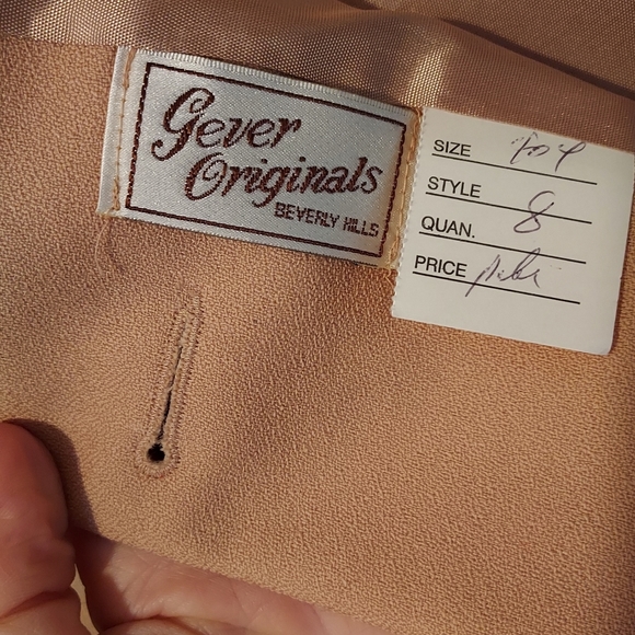 Vintage Gever Originals Jacket Blazer Pebble Tan Button Front Size 8 Wool Tags - Picture 7 of 12